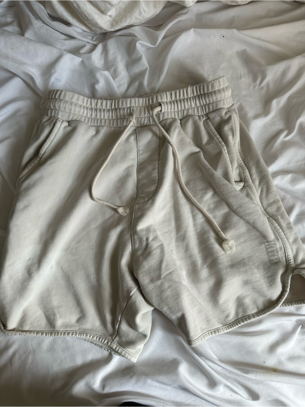 Kith Men's Drawstring Athletic Shorts in Off-White
